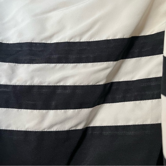 ROSIE ASSOULIN sz S Off Shoulder Balloon Sleeve Top Off White Black Stripe - Picture 8 of 16